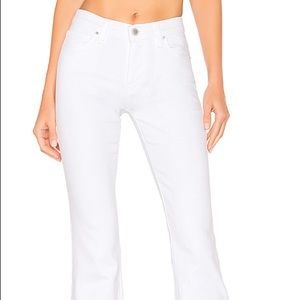Hudson: Drew mid rise bootcut jeans in white